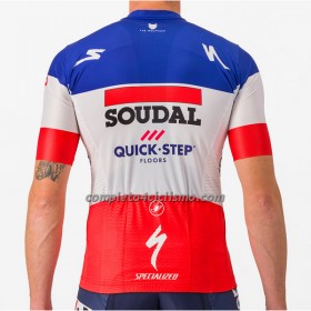 Maglia 2023 Soudal Quick-Step Campione Francese Manica Corta Rosso Blu Bianco